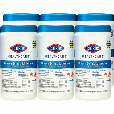 Clorox Healthcare Bleach Germicidal Wipes (CLO30577CT)