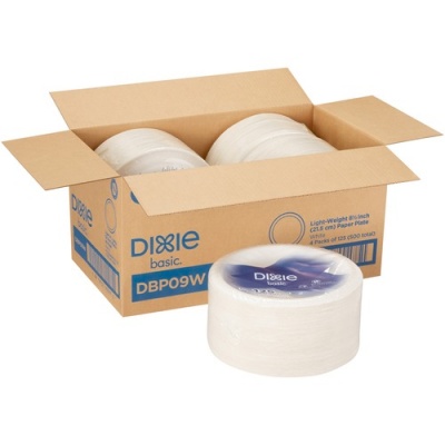 Dixie Basic Lightweight Paper Plates by GP Pro (DBP09WCT)