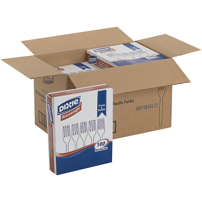 Dixie Heavyweight Disposable Forks Grab-N-Go by GP Pro (DXEFH207CT)