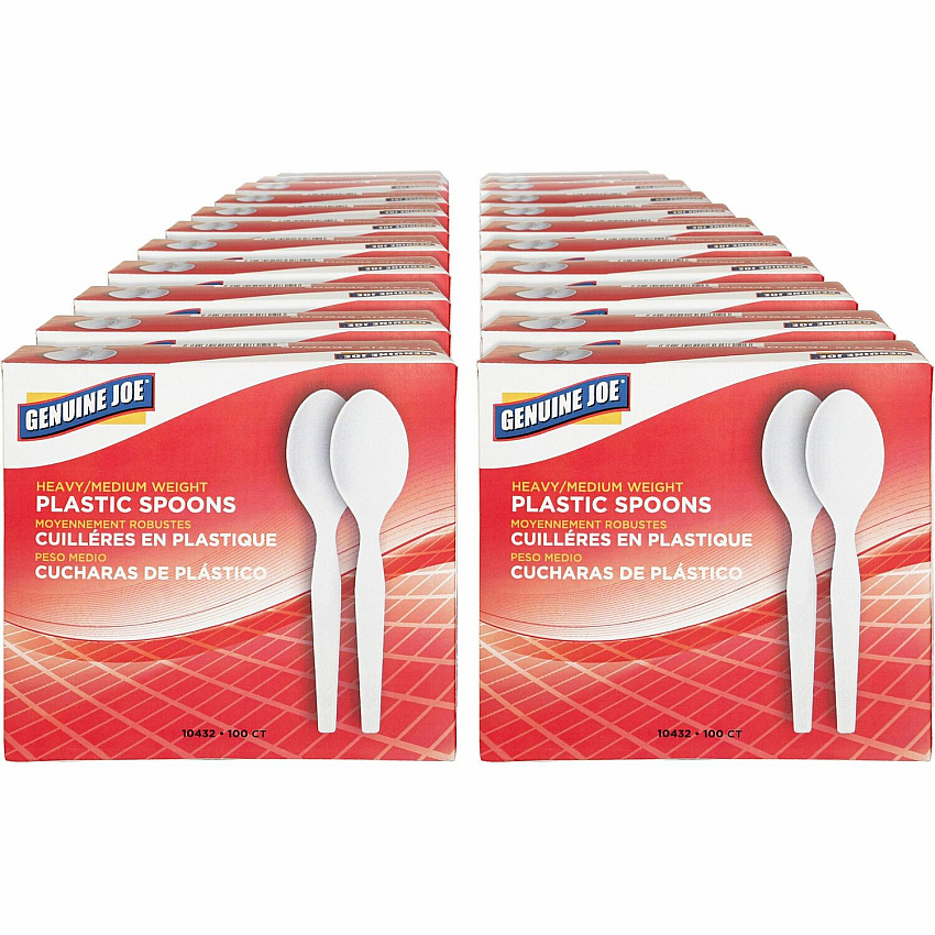 Genuine Joe Heavyweight Disposable Spoons (GJO10432CT)