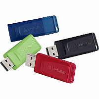 Verbatim 16GB Store 'n' Go USB Flash Drive - 4pk - Red, Green, Blue, Black (99123)