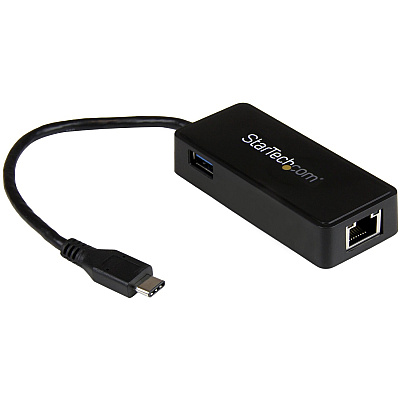 StarTech Usb-c To Gbe Adapter W/ Extra Usb Port (US1GC301AU)