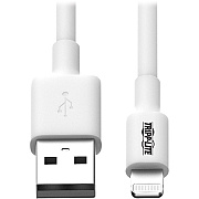 Eaton Tripp Lite Series USB-A to Lightning Sync/Charge Cable (M/M) - MFi Certified, White, 10 ft. (3 m) (M100010WH)