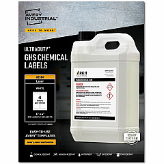 Avery UltraDuty GHS Chemical Labels 4" x 4" , Permanent Adhesive, for Laser Printers (AVE60504)