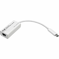 Eaton Tripp Lite Series USB-C to Gigabit Network Adapter, Thunderbolt 3 Compatibility - White (U43606NGBW)