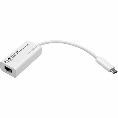 Eaton Tripp Lite Series USB-C to Gigabit Network Adapter, Thunderbolt 3 Compatibility - White (U43606NGBW)