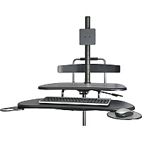 Kantek Mobile Height Adjustable Computer Workstation w/ LCD Mount (KTKSTS240)