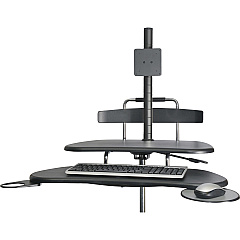 Kantek Mobile Height Adjustable Computer Workstation w/ LCD Mount (KTKSTS240)