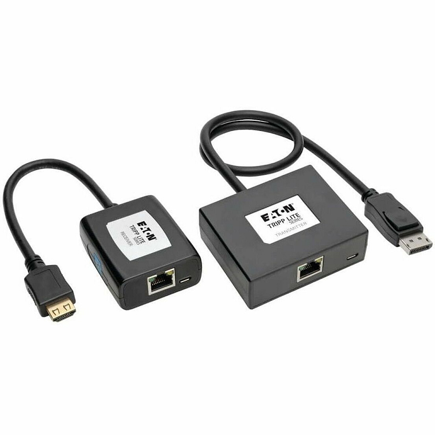 Eaton Tripp Lite Series DisplayPort to HDMI over Cat5/6 Active Extender Kit, Pigtail Transmitter/Receiver for Video/Audio, 150 ft. (45 m), TAA (B1501A1HDMI)