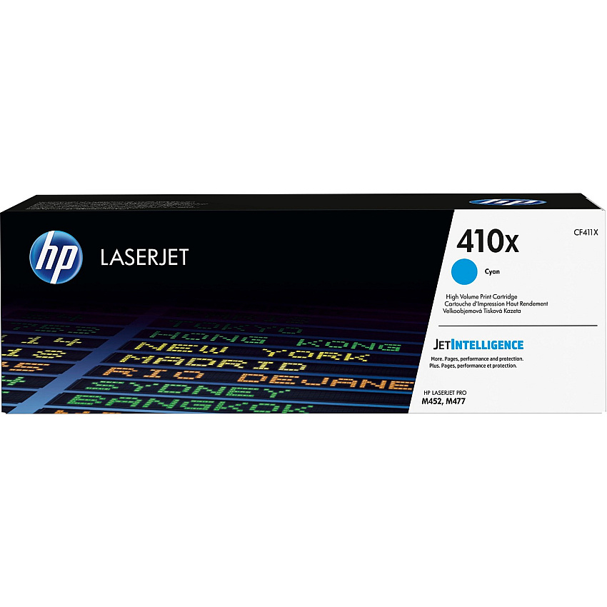 HP 410X Original High Yield Laser Toner Cartridge - Single Pack - Cyan - 1 Each (HEWCF411X)