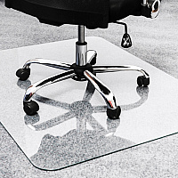 Cleartex Heavy Duty Glass Chair Mat for Hard Floors & Carpets - 36" x 48" (FLR123648EG)