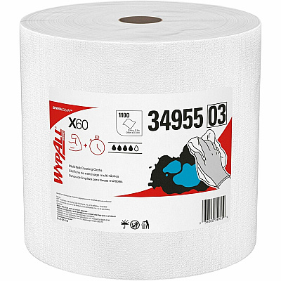 Wypall GeneralClean X60 Multi-Task Cleaning Cloth Jumbo Roll (KCC34955)