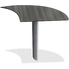 Mayline Medina Curved Desk Extension, Right (MLNMNEXTRLGS)