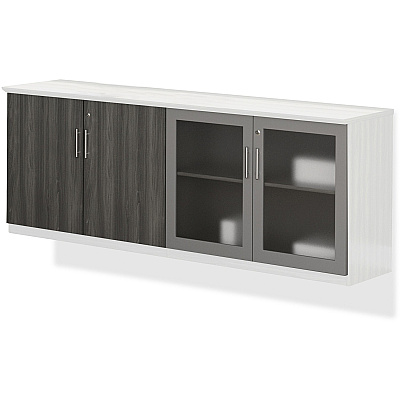 Mayline Medina Series Low Wall Cabinet Doors (MLNMVLCDLGS)