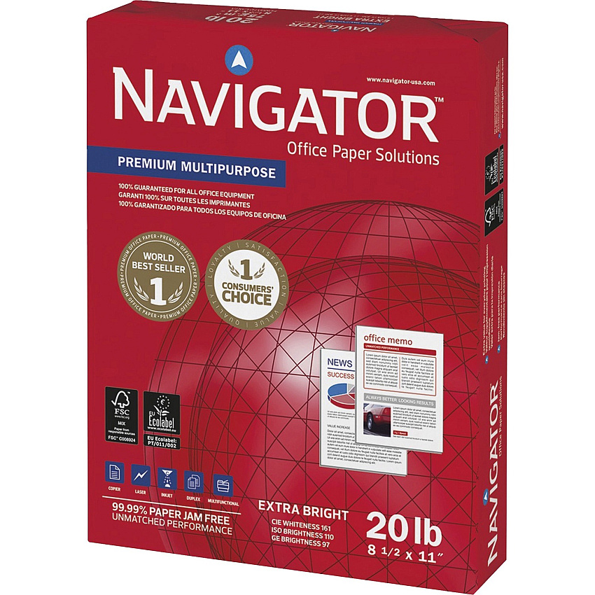 Navigator Premium Multipurpose Trusted Performance Paper - Extra Opacity - White (SNANMP1120PL)
