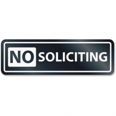Headline No Soliciting Window Sign (9435)