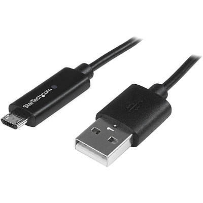StarTech 1m Micro-usb Cable With Led Charge Light (USBAUBL1M)