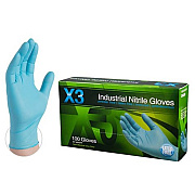 Ammex Blue Small Nitrile PF Gloves (X342100)