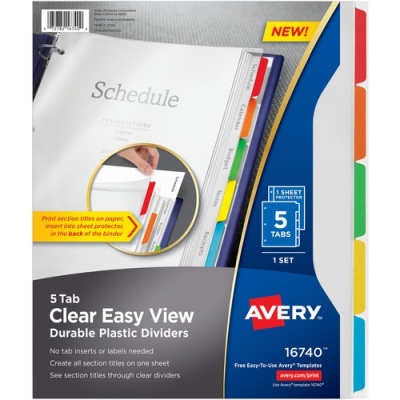 Avery Easy View Plastic Dividers (16740)