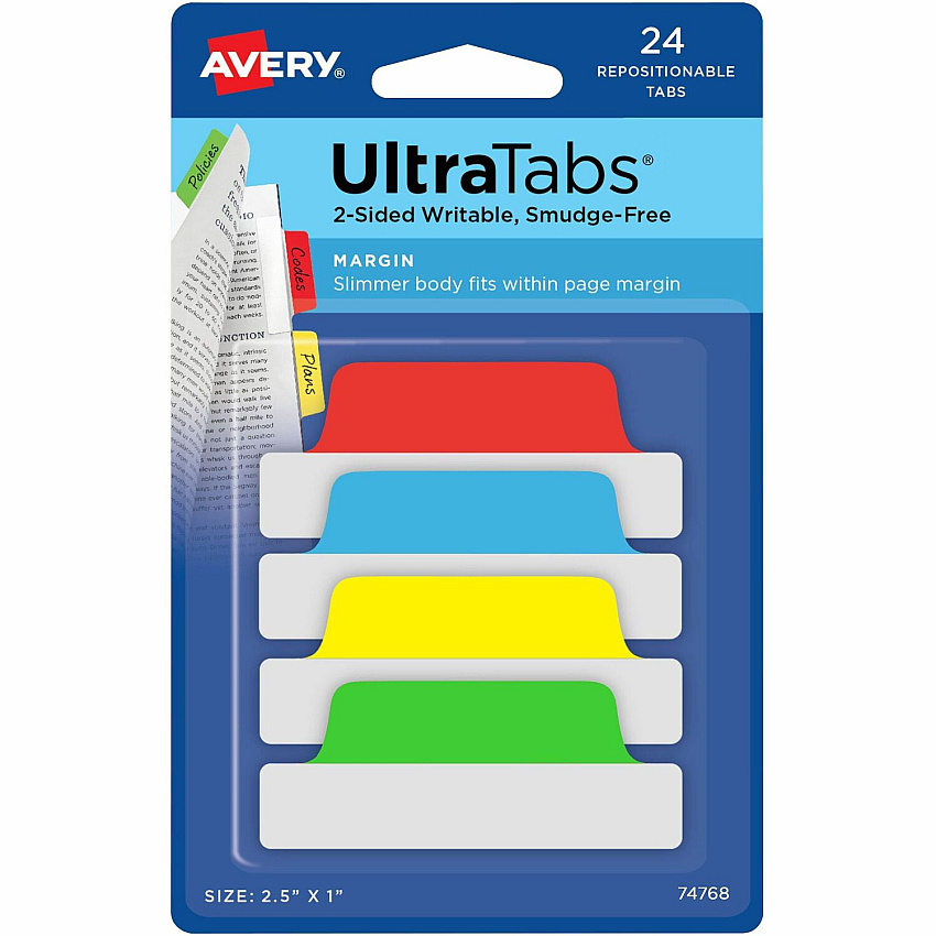 Avery 2-sided Writable Margin Ultra Tabs (AVE74768)