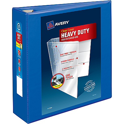 Avery Heavy-Duty View Pacific Blue 3" Binder (AVE79811)