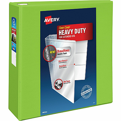 Avery Heavy-Duty View Chartreuse 4" Binder (AVE79812)