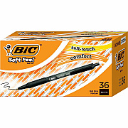 BIC SoftFeel Retractable Ball Pens (BICSCSM361BK)