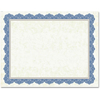 Geographics Drama Blue Border Blank Certificates (GEO47849)