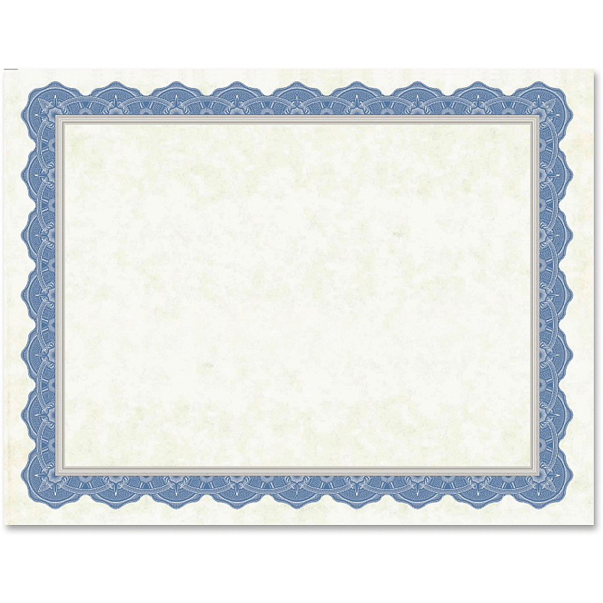 Geographics Drama Blue Border Blank Certificates (GEO47849)