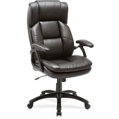 Lorell Black Base High-back Leather Chair (59535)