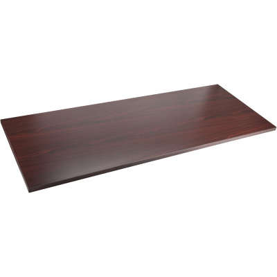 Lorell Quadro Sit/Stand Straight Edge Mahogany Tabletop (59603)