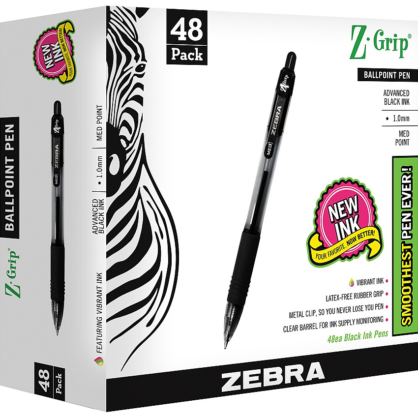 Zebra Z-Grip Retractable Ballpoint Pens (ZEB22148)