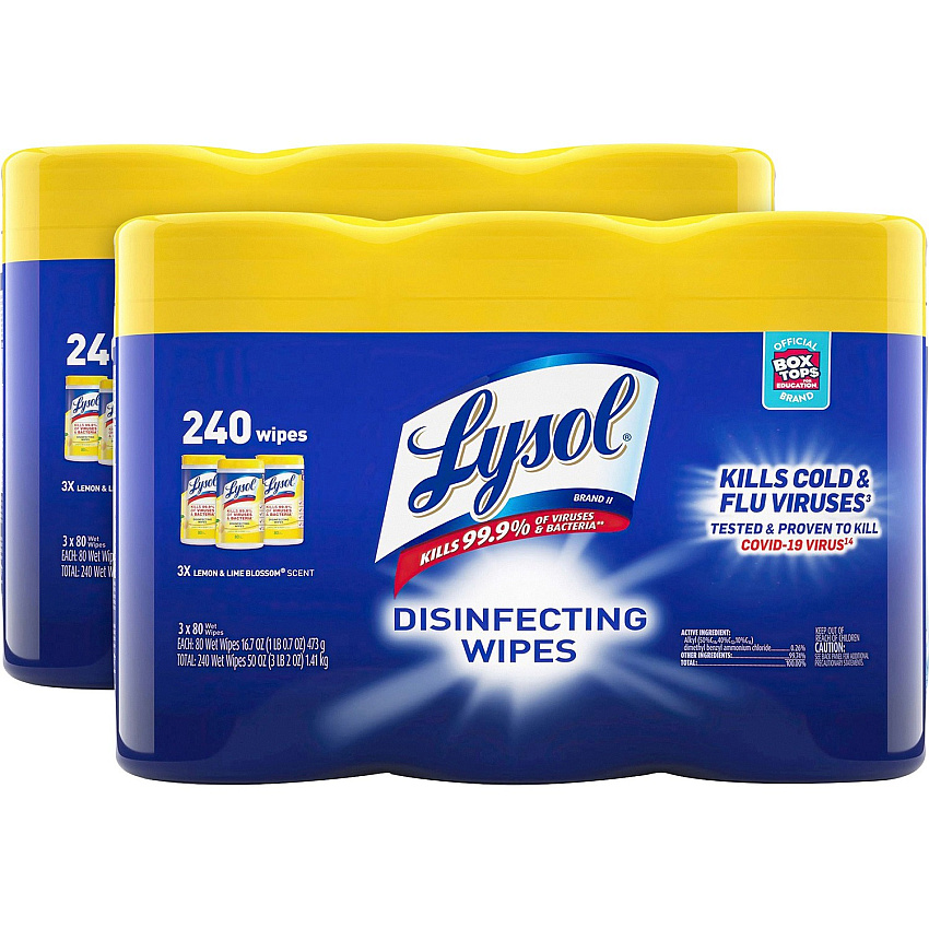 LYSOL Lemon/Lime Disinfecting Wipes (RAC84251CT)