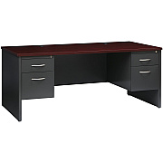 Lorell Fortress Modular Series Double-Pedestal Desk (LLR79140)