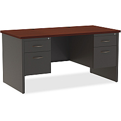 Lorell Fortress Modular Series Double-Pedestal Desk (LLR79142)