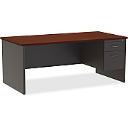 Lorell Fortress Modular Series Right-Pedestal Desk (LLR79144)