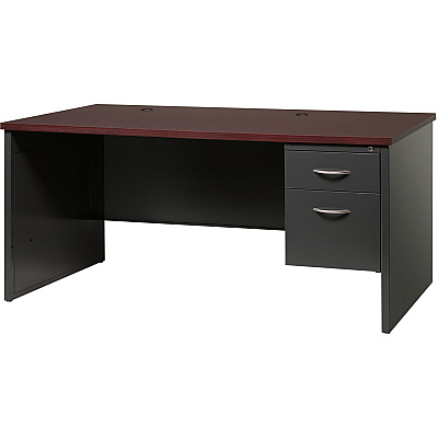 Lorell Fortress Modular Series Right-Pedestal Desk (LLR79146)