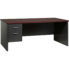 Lorell Fortress Modular Series Left-Pedestal Desk (LLR79150)