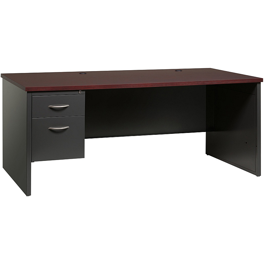 Lorell Fortress Modular Series Left-Pedestal Desk (LLR79150)