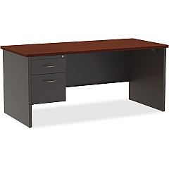 Lorell Fortress Modular Series Left-Pedestal Desk (LLR79152)