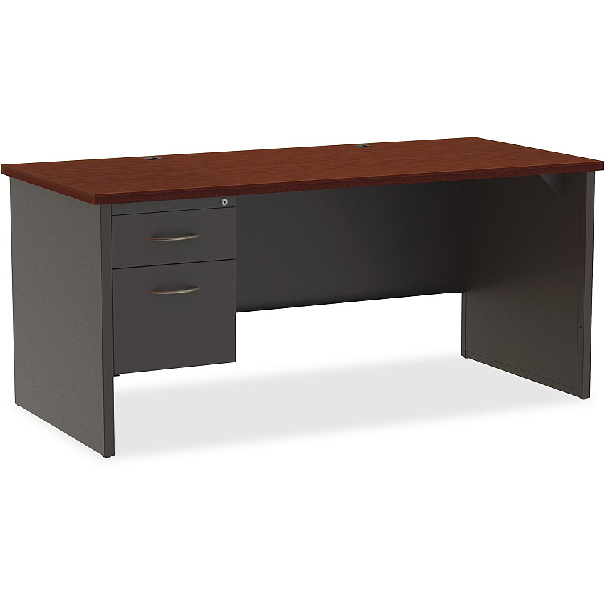 Lorell Fortress Modular Series Left-Pedestal Desk (LLR79152)