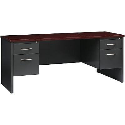 Lorell Fortress Modular Series Double-pedestal Credenza (LLR79158)