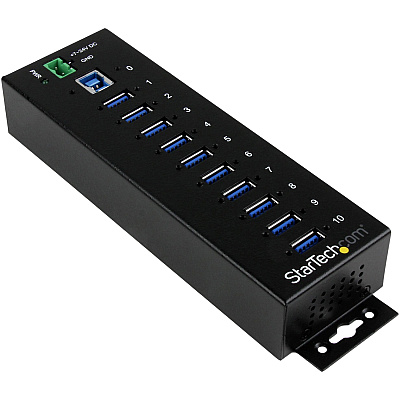 StarTech 10 Port Industrial Usb 3.0 Hub - Metal (ST1030USBM)