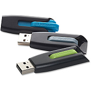 Verbatim 16GB Store 'n' Go V3 USB 3.2 Gen 1 Flash Drive - 3pk - Blue, Green, Gray (99126)