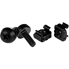 StarTech M5 Screws & Cage Nuts - 100 Pack, Black (CABSCREWM52B)