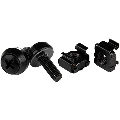 StarTech M5 Screws & Cage Nuts - 100 Pack, Black (CABSCREWM52B)