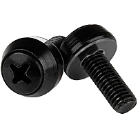 StarTech M6 Mounting Screws - 50 Pack, Black (CABSCREWSM6B)