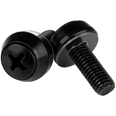 StarTech M6 Mounting Screws - 100 Pack, Black (CABSCRWSM62B)
