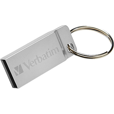 Verbatim 64GB Metal Executive USB Flash Drive - Silver (98750)