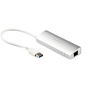 StarTech 3-port Usb Hub With Ethernet, Usb-a Ports, Gigabit Ethernet/gbe, Usb 5gbps, Bus-powered, Portable Laptop Usb 3.0 Hub (ST3300G3UA)